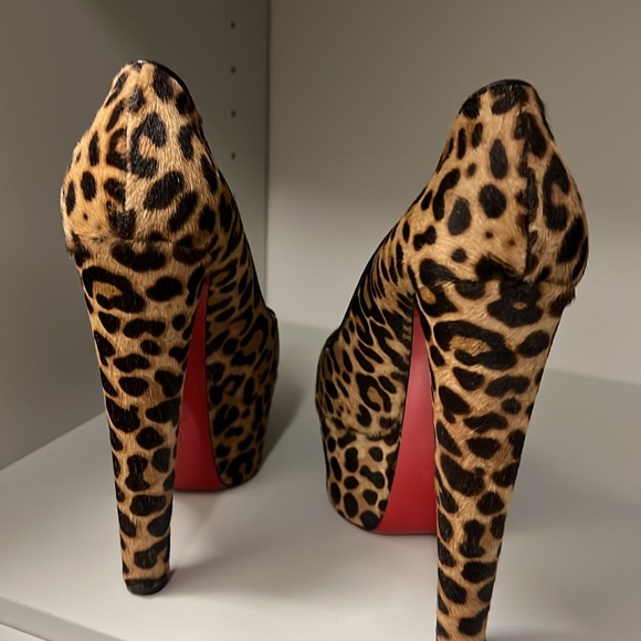 Christian Louboutin Leopard Print Platform Pumps - Picture 2 of 5